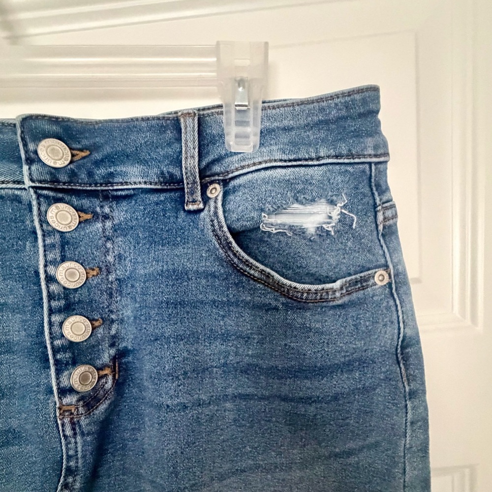 Maurice’s Stretch Denim Button-Up Jean Skirt Size 12 - Picture 8 of 9